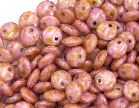 Lentil Beads 6mm - Agujero: 0.8mm - Lazura Orange -  - Crystaldreams Abalorios