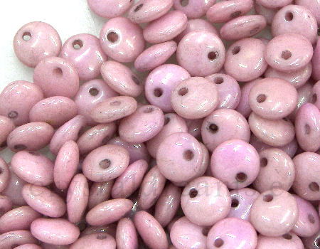 Lentil Beads 6mm - Agujero: 0.8mm - Luster Pink -  - Crystaldreams Abalorios