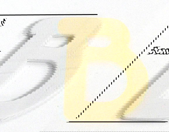 Letra de madera para decoración 5cm - B -  - Crystaldreams Abalorios