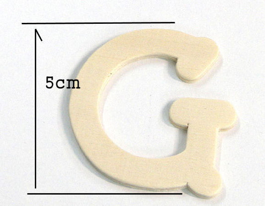 Letra de madera para decoración 5cm - G -  - Crystaldreams Abalorios