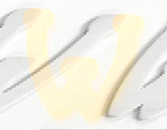 Letra de madera para decoración 5cm - W -  - Crystaldreams Abalorios