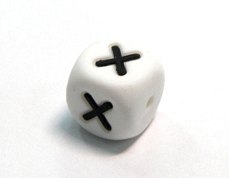 Letra de silicona de 12mm - Agujero: 1,7mm - Letra: X -  - Crystaldreams Abalorios