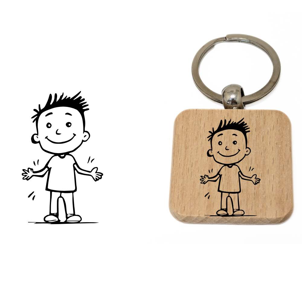 llavero personalizable en madera