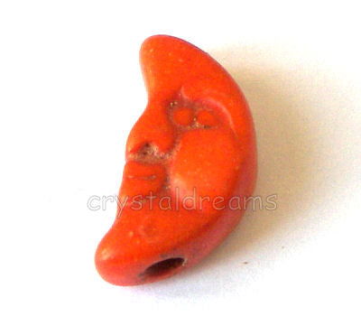 Luna de Turquesa sintetica 17x8x6mm Aguj:2mm - Orange -  - Crystaldreams Abalorios