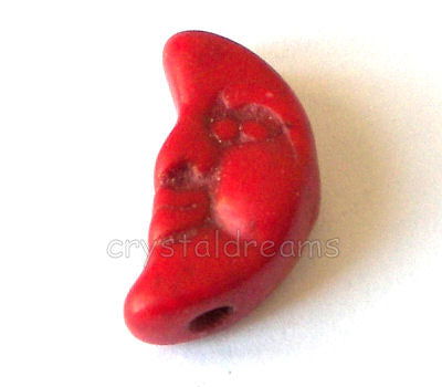 Luna de Turquesa sintetica 17x8x6mm Aguj:2mm - Red -  - Crystaldreams Abalorios