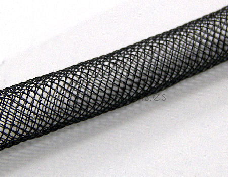 Malla Tubular 8mm - 1 metro -  Color Black -  - Crystaldreams Abalorios