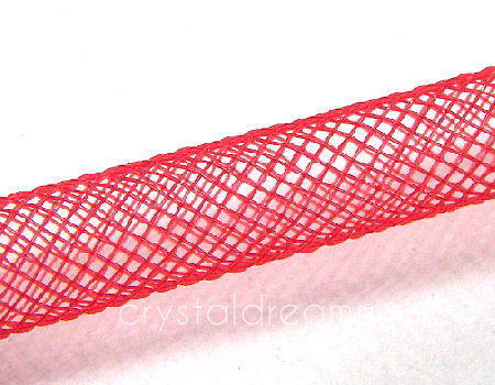 Malla Tubular 8mm - 1 metro -  Color Red -  - Crystaldreams Abalorios