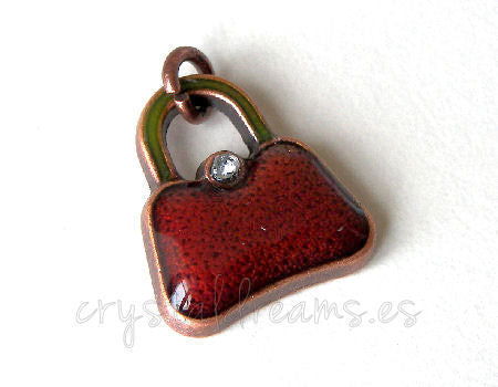 Metal pendant Hole:2mm Brown Handbag 16x14mm- Cobre -  - Crystaldreams Abalorios