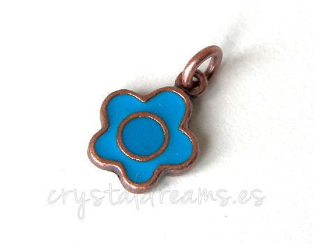 Metal pendant Hole:2mm Flower 14x10mm - Cobre -  - Crystaldreams Abalorios