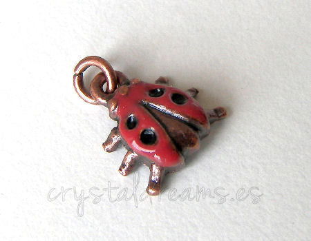 Metal pendant Hole:2mm Ladybug 15x11mm - Cobre -  - Crystaldreams Abalorios