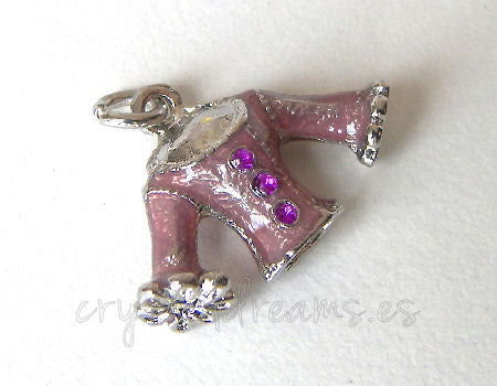 Metal pendant Hole:2mm Medieval Dress 22x16mm - Platinum -  - Crystaldreams Abalorios