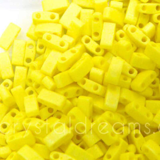 Miyuki Half-Tila - 2,5mm - 2 gr. - Matte Opaque Yellow AB -  - Crystaldreams Abalorios