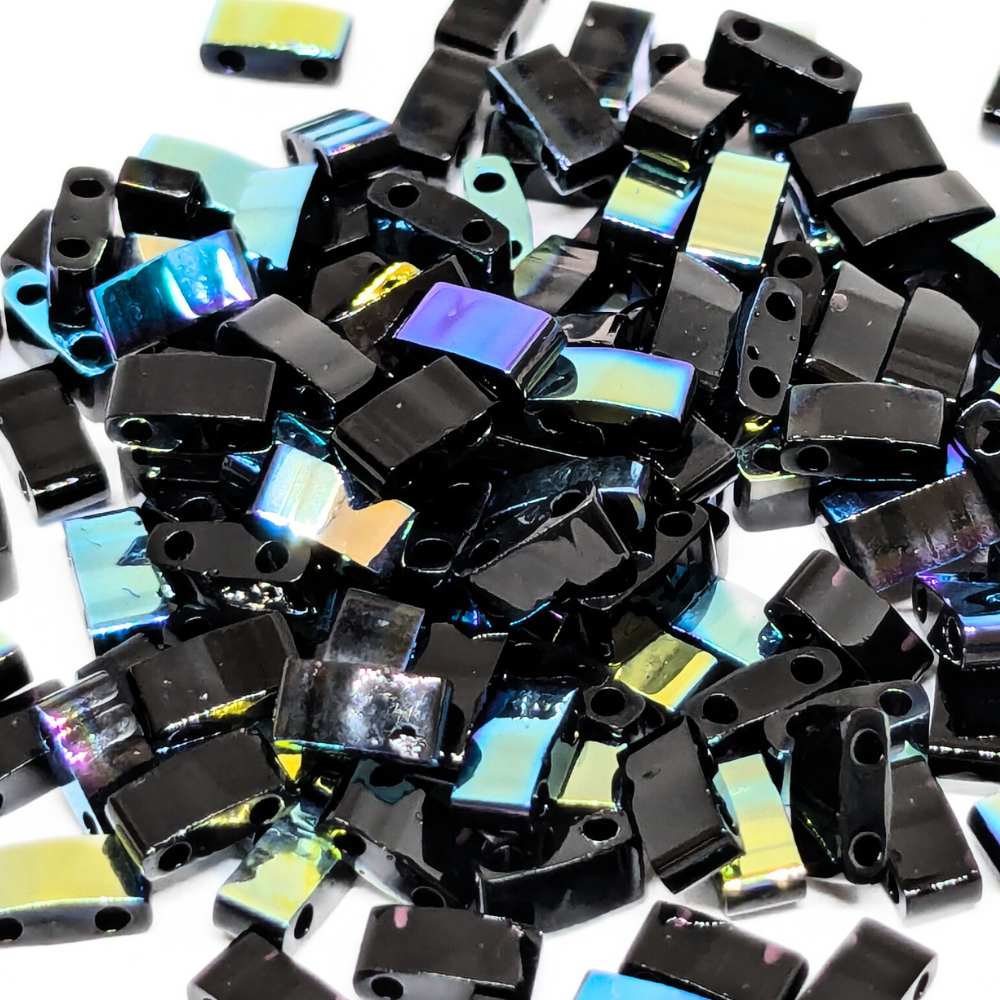 Miyuki Half-Tila 4555 - 2,5mm - 2 gr. Jet Black AB -  