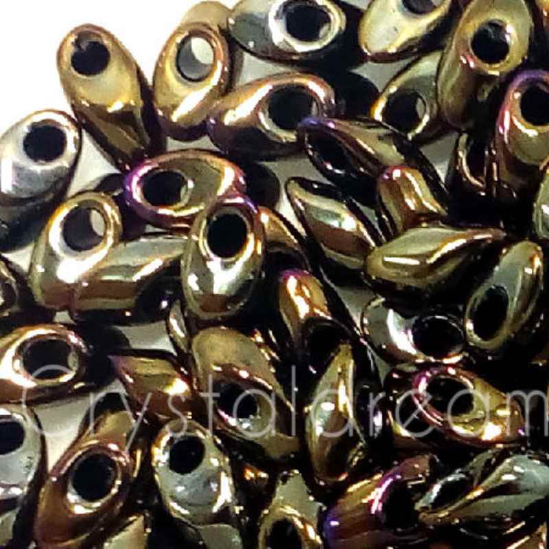 Miyuki Long Magatama 4x7mm Metallic Brown Iris - 5gr. col. 458 -  - Crystaldreams Abalorios