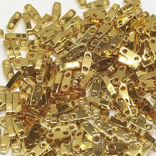 Miyuki Quarter-Tila - 5x1,2x1,9mm - 1 gr. - 24 kt gold plated -  - Crystaldreams Abalorios