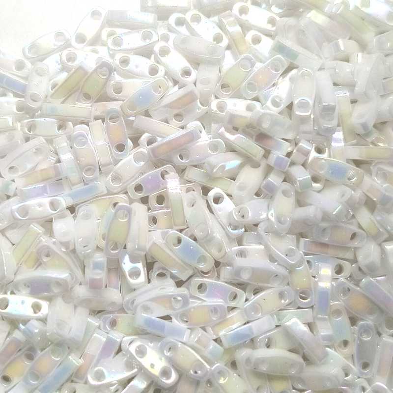 Miyuki Quarter-Tila - 5x1,2x1,9mm - 1 gr. - Pearl White Opaque -  - Crystaldreams Abalorios