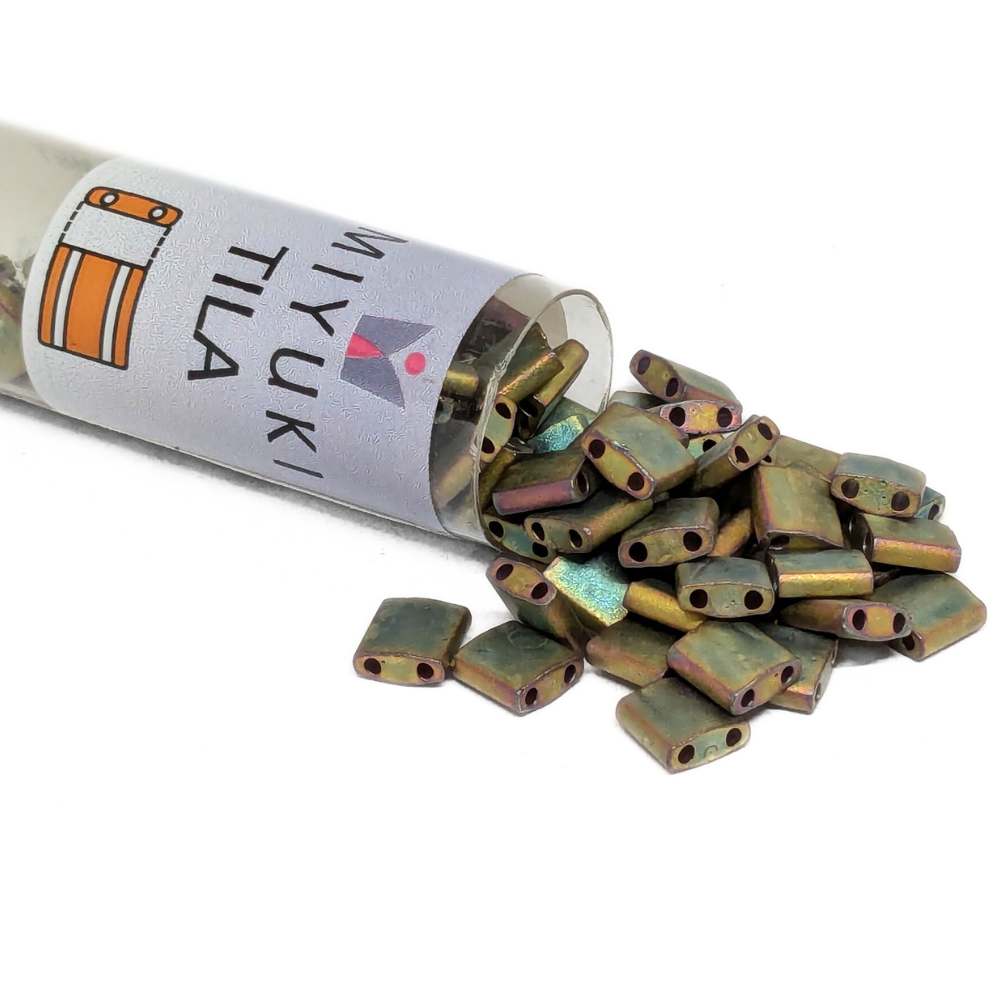 Miyuki Tila 2035 - Matte Metallic Khaki Iris - Tubo 7,2gr. -  