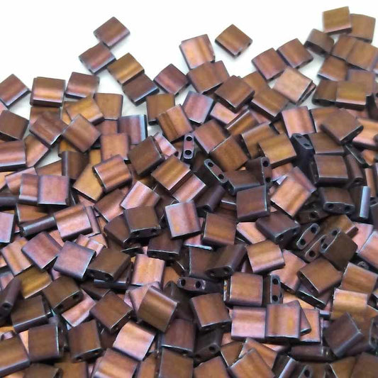 Miyuki Tila 5mm -  pack de 2 gr. - Matte Metallic Copper -  - Crystaldreams Abalorios