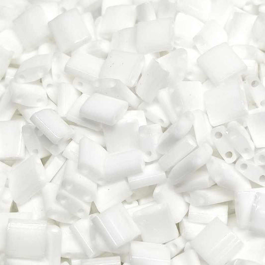 Miyuki Tila 5mm pack de 2 gr. - Opaque White -  - Crystaldreams Abalorios