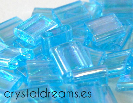 Miyuki Tila 5mm pack de 2 gr. - Trasparent Aquamarine AB -  - Crystaldreams Abalorios