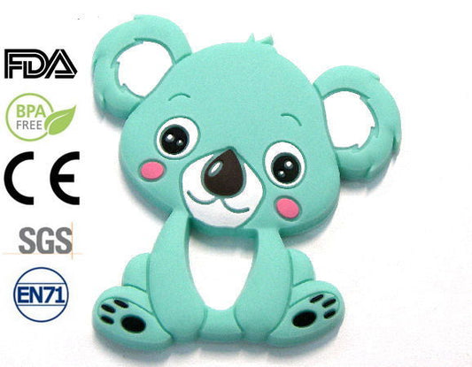 Mordedor Silicona alimentaria antibact. 90mm Koala MINT -  - Crystaldreams Abalorios