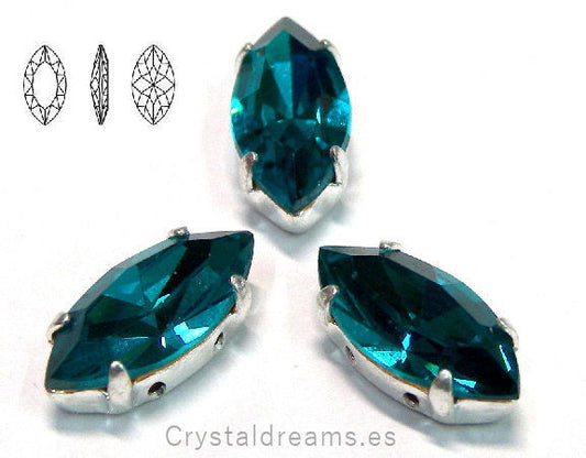 Navette Preciosa 10x5mm - Blue Zircon -  - Crystaldreams Abalorios