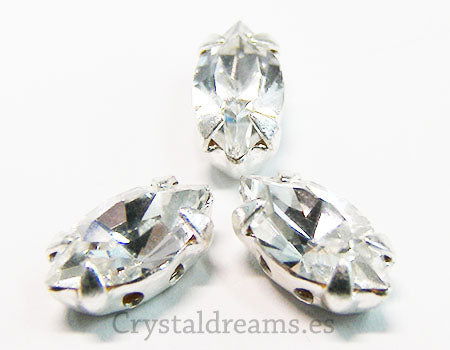 Navette Preciosa 10x5mm - Crystal -  - Crystaldreams Abalorios