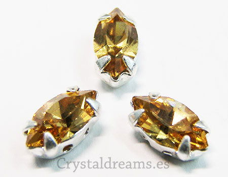 Navette Preciosa 10x5mm - Light Smoked Topaz -  - Crystaldreams Abalorios