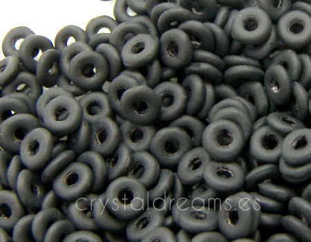 O-Beads - paquete de 1gr. - Color: Jet Mate -  - Crystaldreams Abalorios