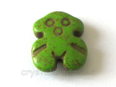 Oso de Turquesa sintetica 18x15x5mm Aguj: 1,5mm - Green -  - Crystaldreams Abalorios