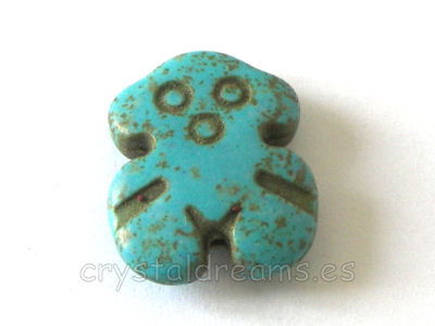 Oso de Turquesa sintetica 18x15x5mm Aguj: 1,5mm Turquoise -  - Crystaldreams Abalorios