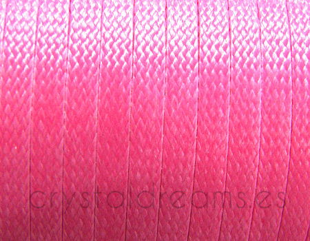 POLIÉSTER ENCERADO PLANO 4x1mm - HOT PINK -  - Crystaldreams Abalorios