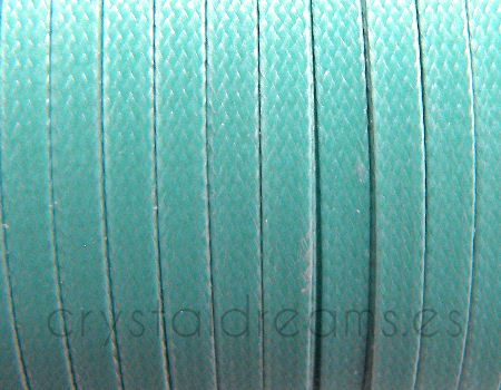 POLIÉSTER ENCERADO PLANO 4x1mm - LIGHT BLUE -  - Crystaldreams Abalorios