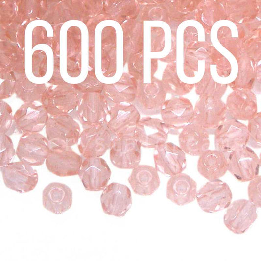 Paquete de 600 Facetadas 4mm Light Rose -  - Crystaldreams Abalorios