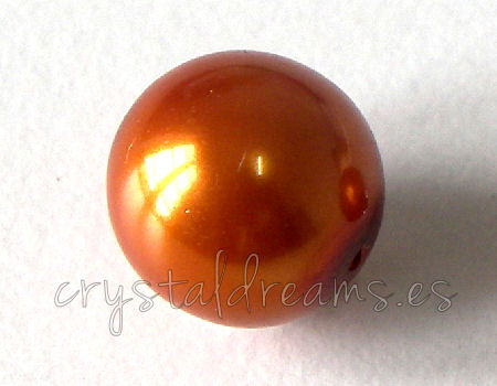 Perlas de Vidrio  10mm - Red Copper -  - Crystaldreams Abalorios