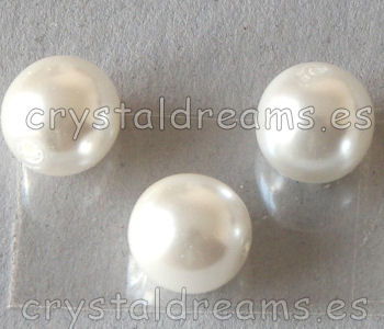 Perlas de Vidrio  10mm - White -  - Crystaldreams Abalorios