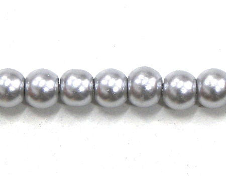 Perlas de Vidrio  4mm - Agujero: 0,5mm - Silver -  - Crystaldreams Abalorios