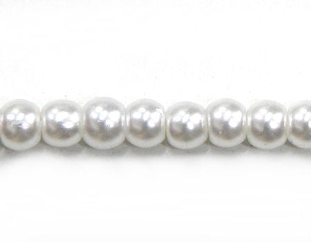 Perlas de Vidrio  4mm - Agujero: 0,5mm - White -  - Crystaldreams Abalorios