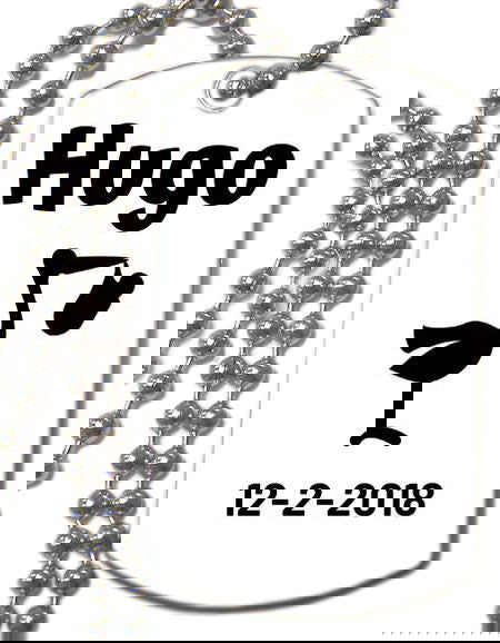 Personaliza tu collar acero inoxidable 43x24mm Nacimiento M5 -  - Crystaldreams Abalorios