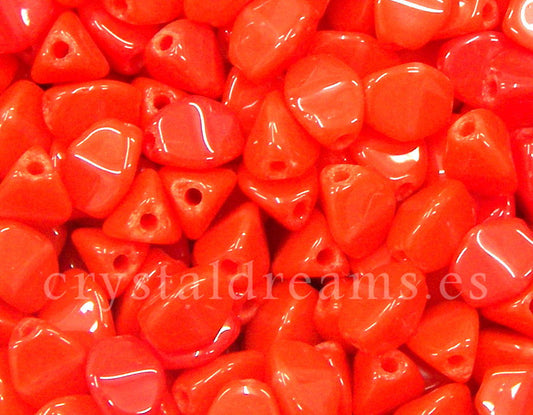 Pinch Beads 5mm - 25 Piezas - Color: Opaque Light Coral Red -  - Crystaldreams Abalorios