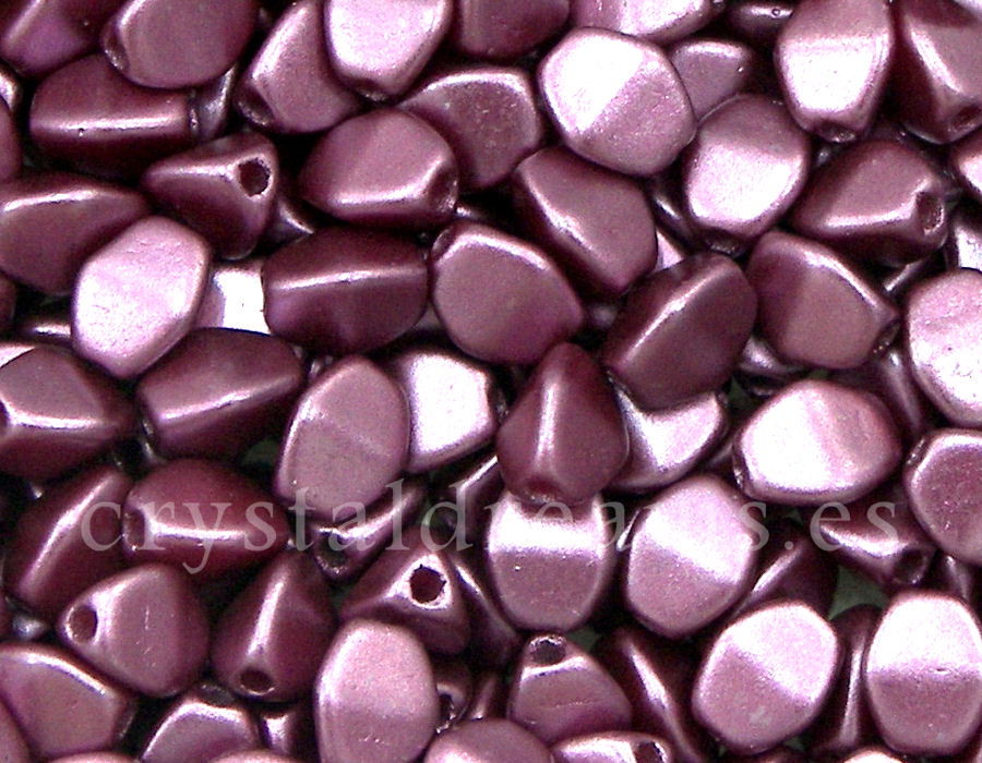 Pinch Beads 5mm - 25 Piezas - Color: Pastel Burgundy -  - Crystaldreams Abalorios