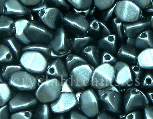 Pinch Beads 5mm - 25 Piezas - Color: Pastel Dark Grey Hematite -  - Crystaldreams Abalorios