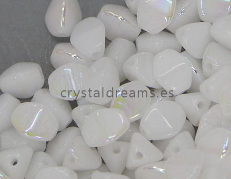 Pinch Beads 5mm - 25 Piezas - Color: White AB -  - Crystaldreams Abalorios