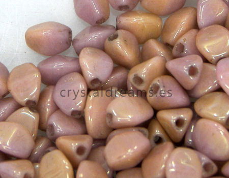 Pinch Beads 5mm - 25 Piezas - Color: White Red Lustre -  - Crystaldreams Abalorios