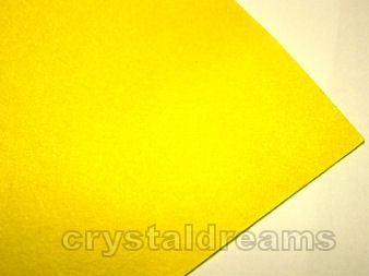 Plancha de fieltro - 1mm espesor - 21x30cm - Yellow -  - Crystaldreams Abalorios