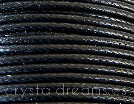 Poliester Encerado 2,5mm - BLACK -  - Crystaldreams Abalorios