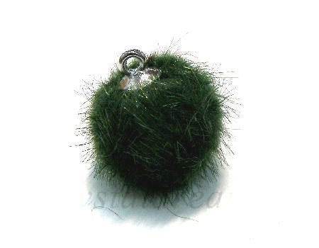 Pom Pom de 15mm - Agujero 1,5mm - Silver/Green -  - Crystaldreams Abalorios