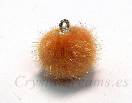 Pom Pom de 15mm - Agujero 1,5mm - Silver/Orange -  - Crystaldreams Abalorios