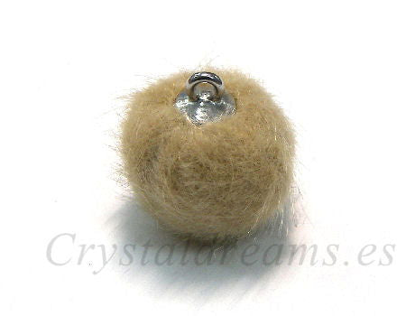 Pom Pom de 15mm - Agujero 1,5mm - Silver/Pale Topaz -  - Crystaldreams Abalorios