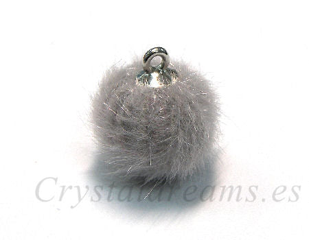 Pom Pom de 15mm - Agujero 1,5mm - Silver/Smoke -  - Crystaldreams Abalorios